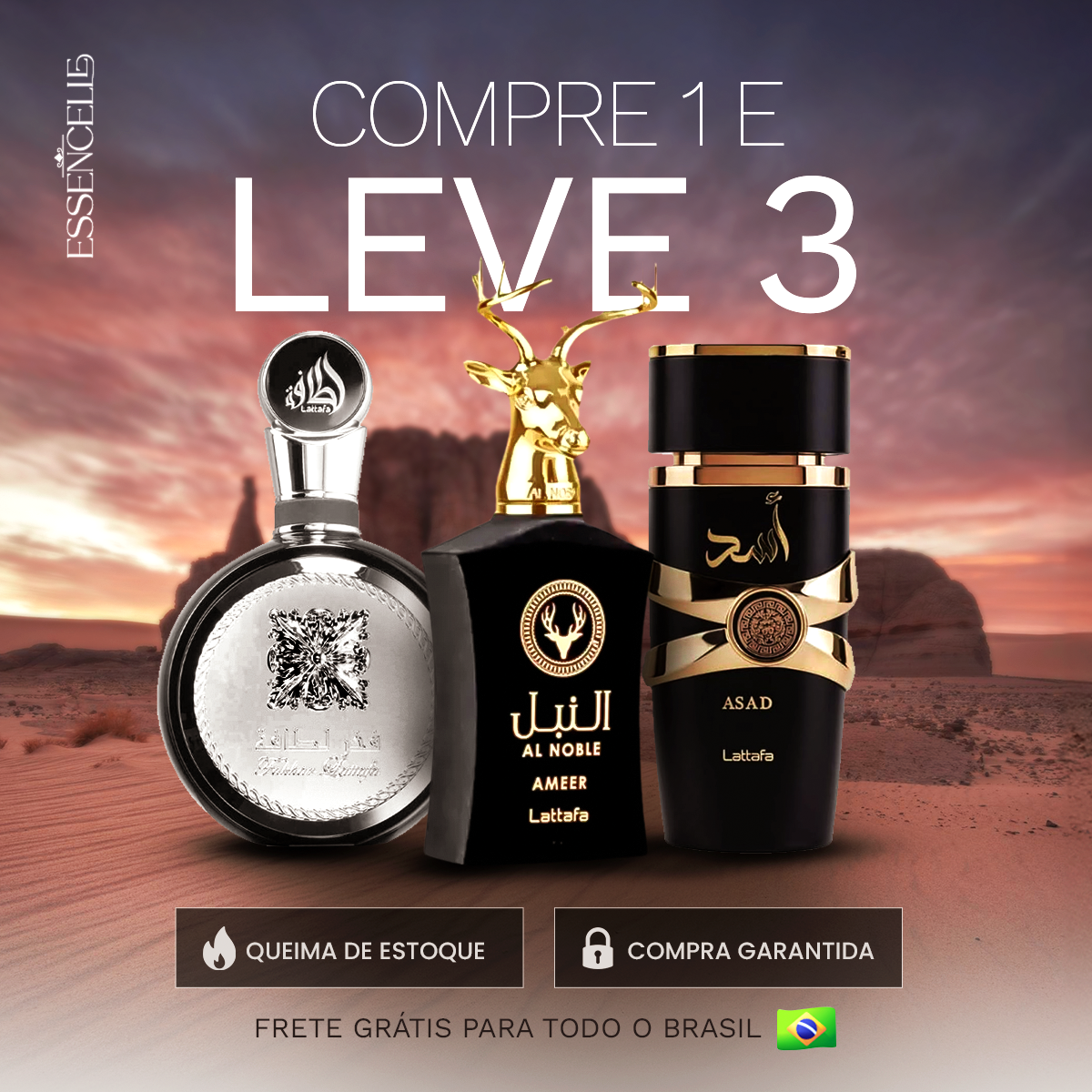 [COMPRE 1, LEVE 3] - Lattafa Fakhar, AL Noble Ameer e Assad Lattafa | 100ml Cada - 55% OFF